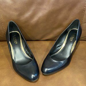 Lauren Ralph Lauren Black Leather Dress Shoes Size 9 Harper